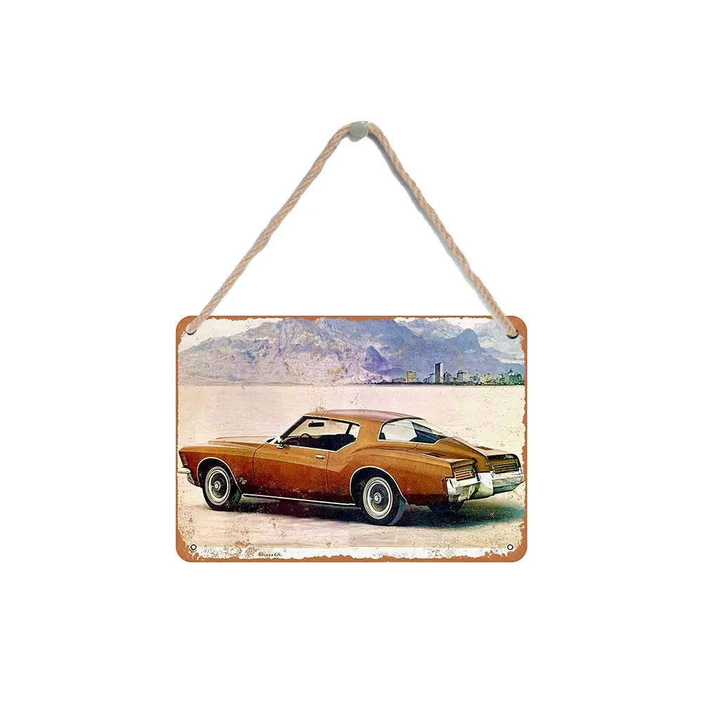 

Isaric деревянный подвесной знак 8X12 дюймов 1971 автомобиль искусство Ривьера смешной деревянный знак