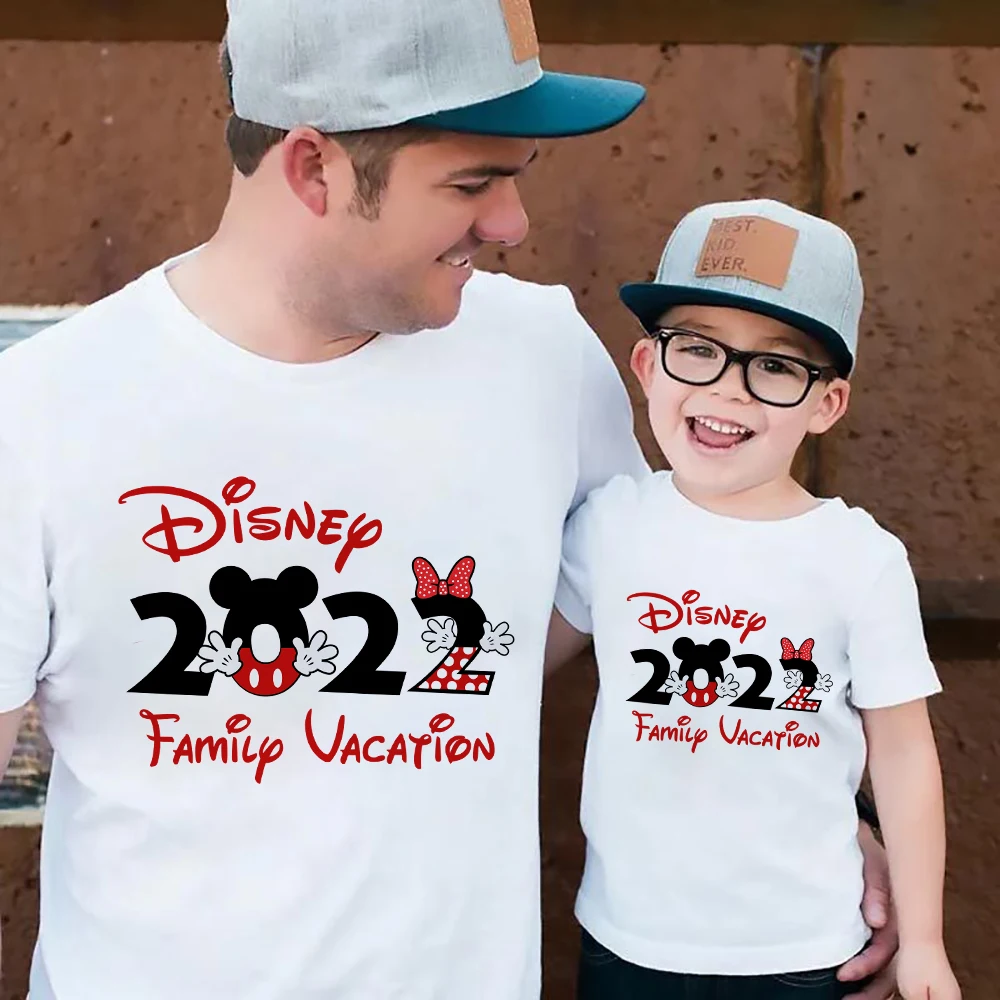 Футболки для мамы и детей семейные диснеевские футболки Мадрид каникулы лето 2022