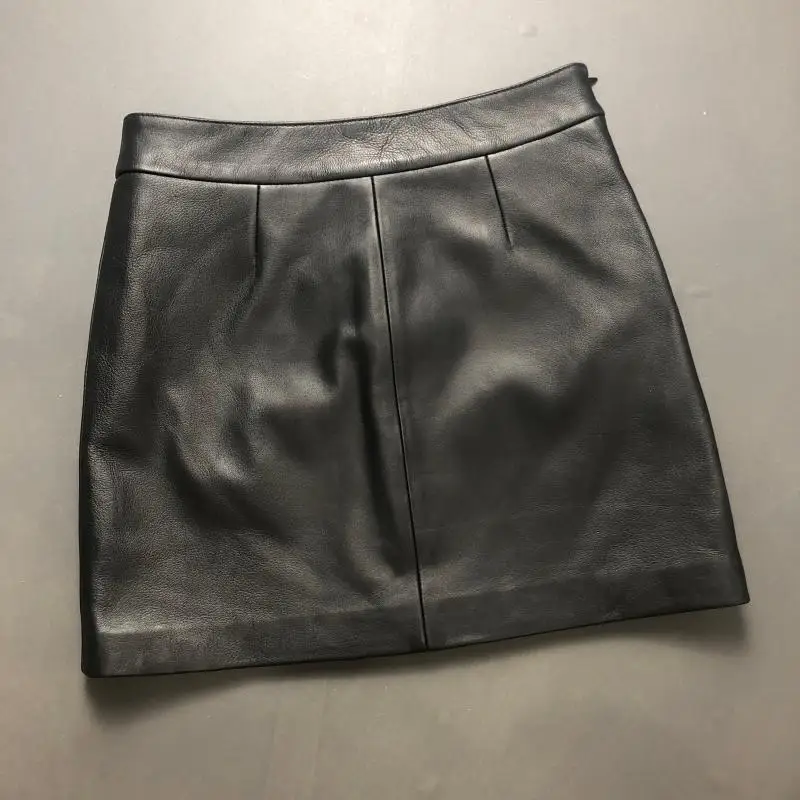 Натуральная кожа юбка Женский натуральный из натуральной овечьей кожи Женская