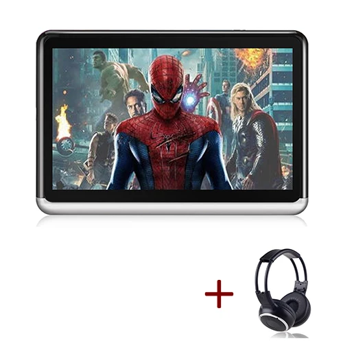 with BT headphone YAZH, Android 6,0, 4500 мА/ч, аккумулятор, автомобильный подголовник, монитор, 1 шт., 1080 HD, с Wi-Fi, Bluetooth, HDMI, выход, USB, SD карта, без cd, DVD плеера - Цвет: with BT headphone
