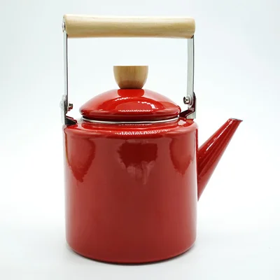 Red Специальное предложение 2.4L эмалированный чайник для воды, чайник, кофейник, инструменты для приготовления пищи, индукционная плита с высоким содержанием пшеницы - Цвет: Red