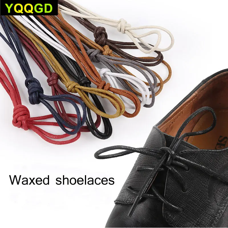 4 пара/лот Обувь с круглым вощеным шнурком Водонепроницаемая хлопковая обувь