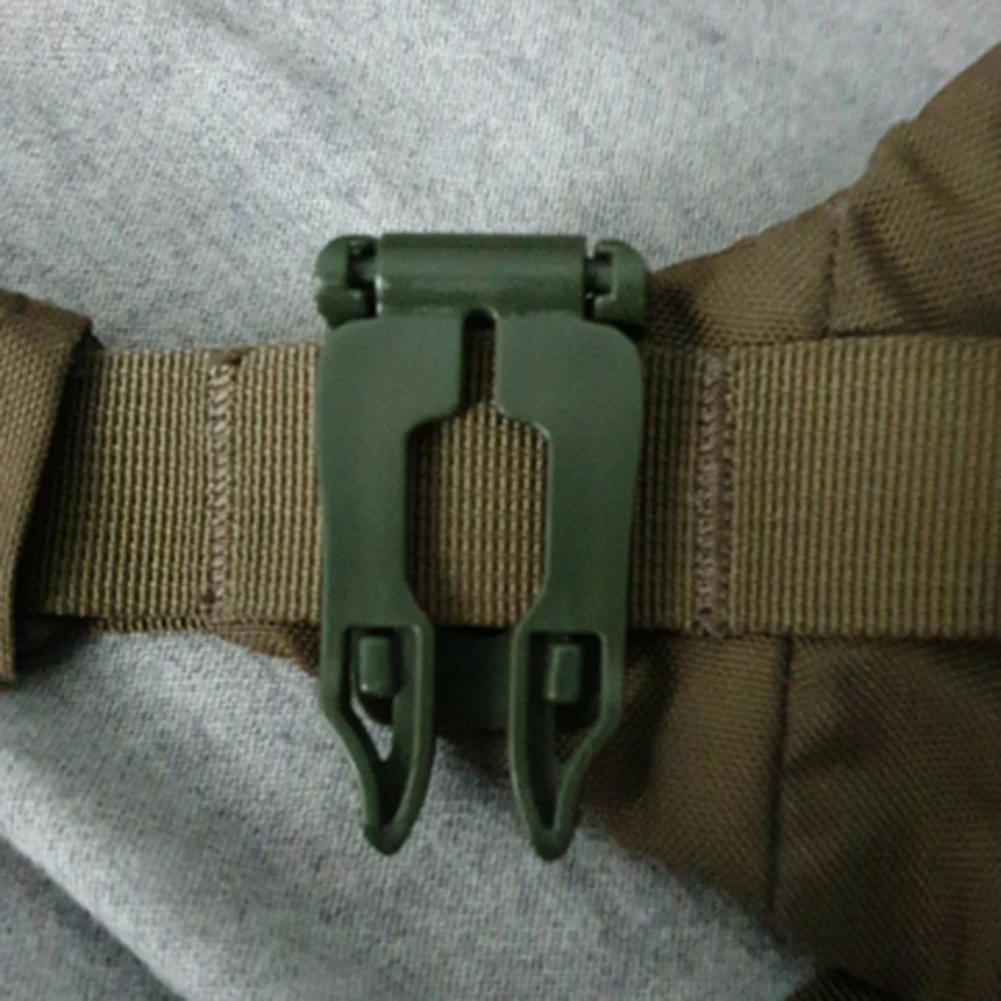 Molle Bag Strap Clip Carabiner Webbing Foldable Connect Lock Buckle Quick-Release Slip Keeper EDC Tactical Backpack Accessories |