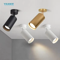 dimmable led spotlight clothing store background wall spotlight 7w golden track light surface mounted ceiling spotlight