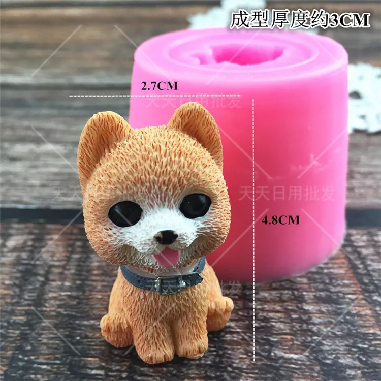 3D форма для собак силиконовые формы смола глина мыло свеча полимерной глины