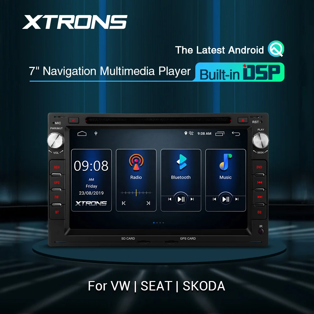 XTRONS 7 &quotВстроенный DSP новейшей ОС Android автомобиль радио мультимедиа DVD плеер для