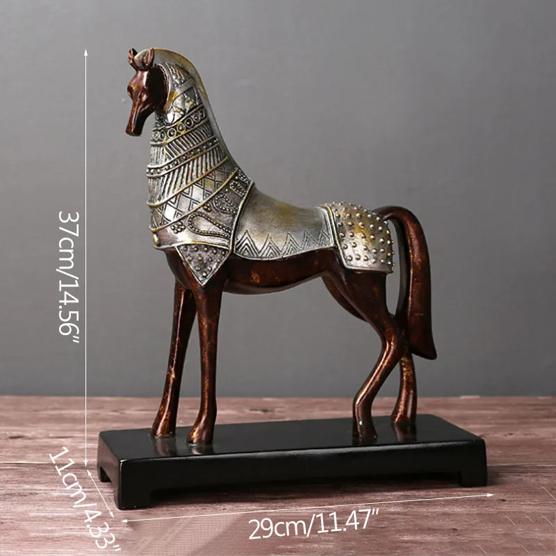 Strongwell Chinese Horse Statue Tang Tri-Color Glazed Ceramics Warhorse Sculpture Retro Home Office Desktop Decorations Gift | Дом и сад