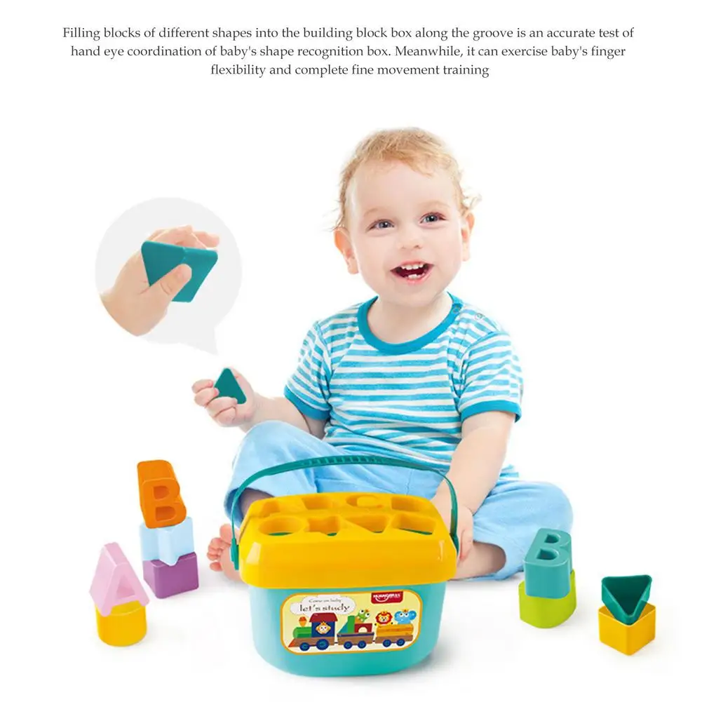 

Baby Early Education Building Block Box 1-3 Years Old Multifunctional Baby Toy Shape Matching Early Education Toy