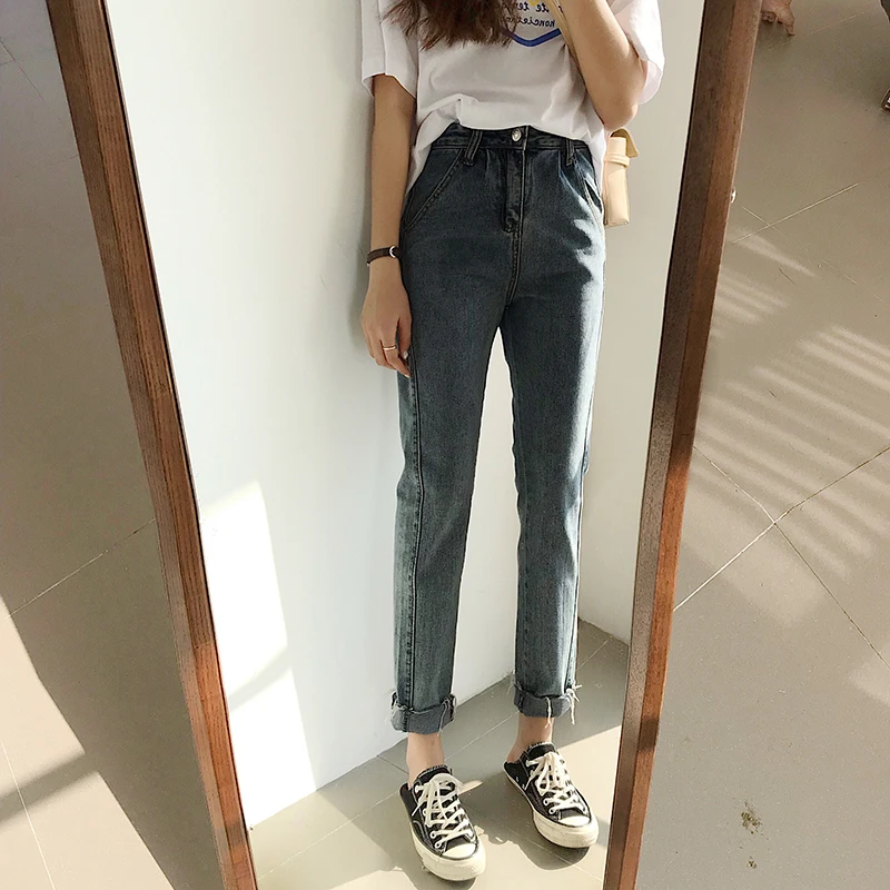 Джинсы женские весенне летние модные Элегантные Простые универсальные уличные