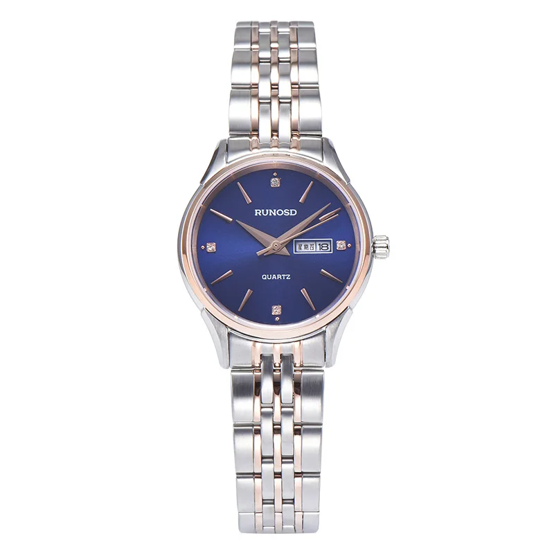 

RUNOSD Ladies Watch Luxury Rose Gold Blue Miyota Quartz Movement Sapphire Crystal Stainless Steel 5219L