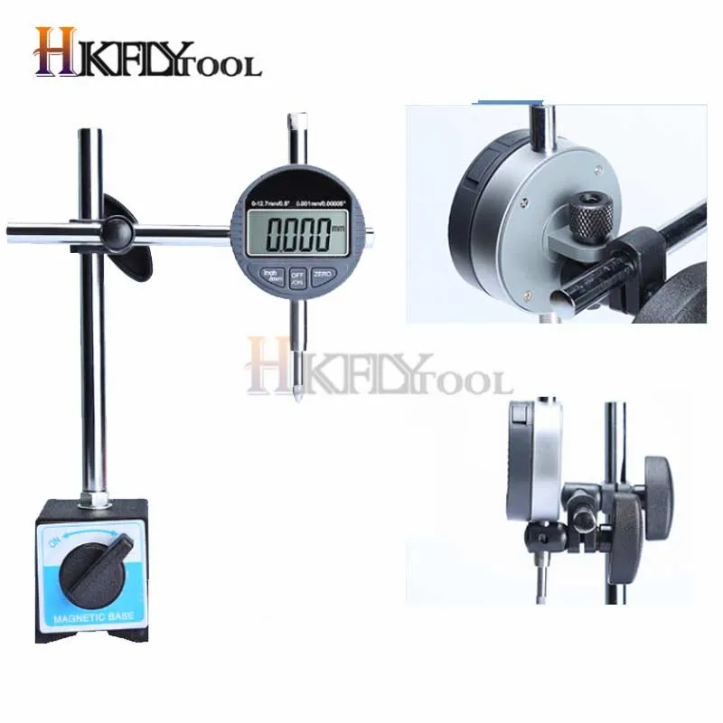 Циферблат индикатор 0 10 мм + магнитное основание 60 кг с тонкой регулировкой