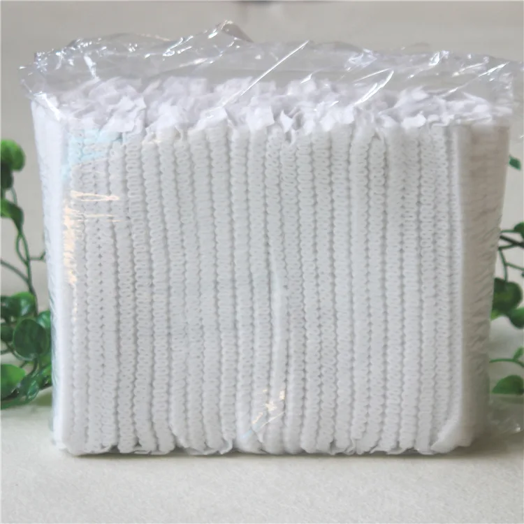 

100PCS Non-woven Disposable Shower Caps Pleated Anti Dust Hat Women Men Bath Caps for Spa Hair Salon Bathroom Product