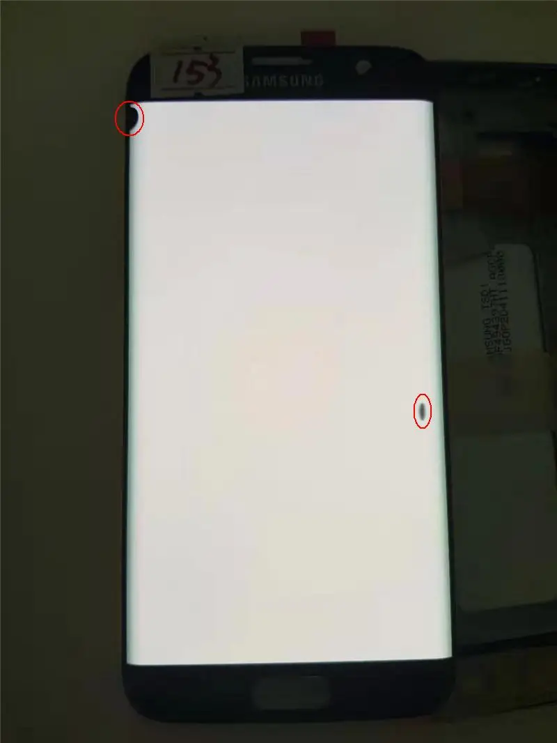 NO.153 Black 100%ORIGINAL 5.5'' AMOLED LCD for SAMSUNG Galaxy s7 edge G935 G935F Touch Screen Digitizer Display With Black Dots - Цвет: NO.153 Black