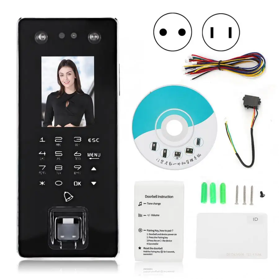 TCP/IP отпечаток лица Пароль Система контроля доступа дверь ID Card Reader Wiegand 26/34 100-240 В |