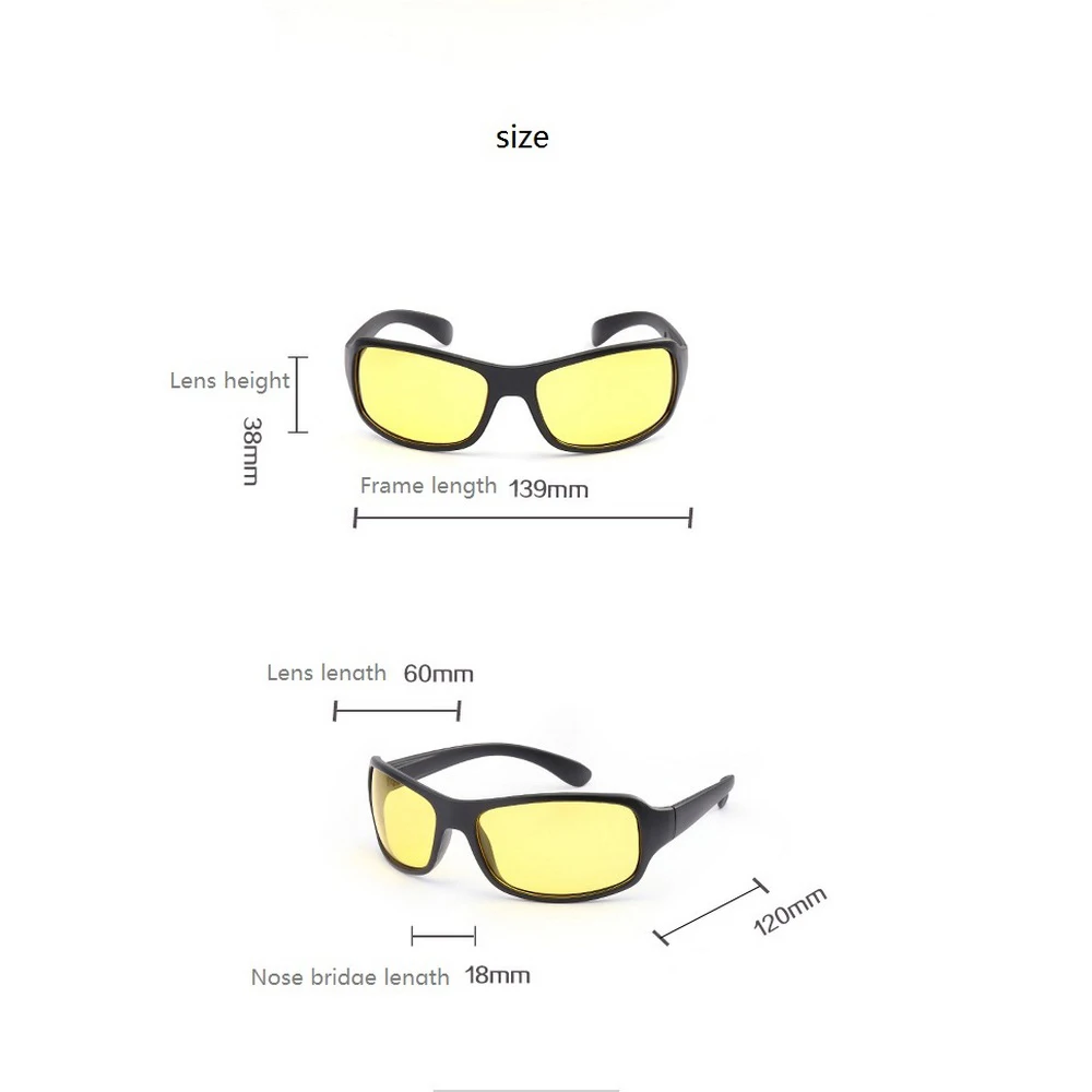 

Anti-Glare Night Vision Driver Goggles Night Driving Enhanced Light Glasses Fashion Sunglasses Goggles Car Accessries