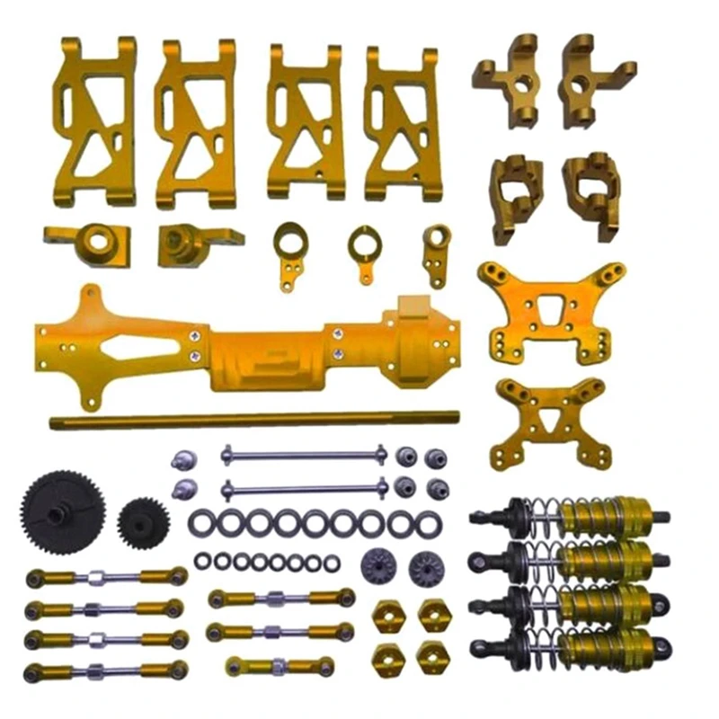 

2 Set for WLtoys 1: 14 144001 RC Car Upgrade Parts Swing Arm C Seat Combiner Steering Cup Rear Wheel Seat,Blue & Yellow