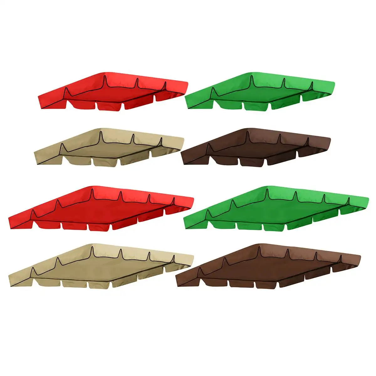 

249/190cm Wings Chair Awning Garden Courtyard Garden Patio Swing Canopy Waterproof UV Resistant Porch Bench Sunshade Replacement