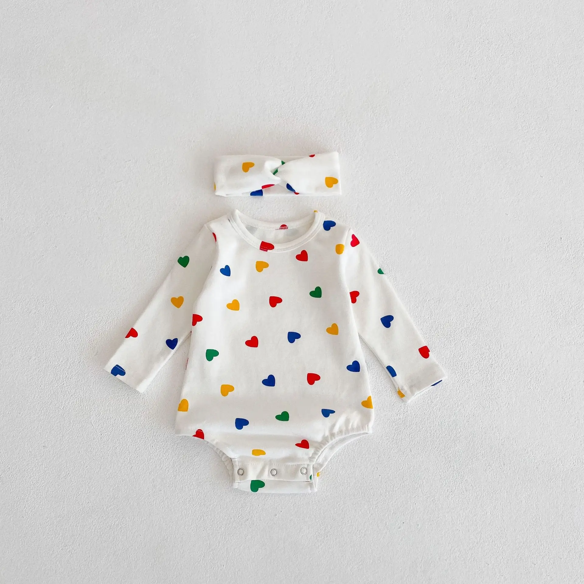 Детское боди с длинным рукавом цветочным принтом | Детская одежда и обувь