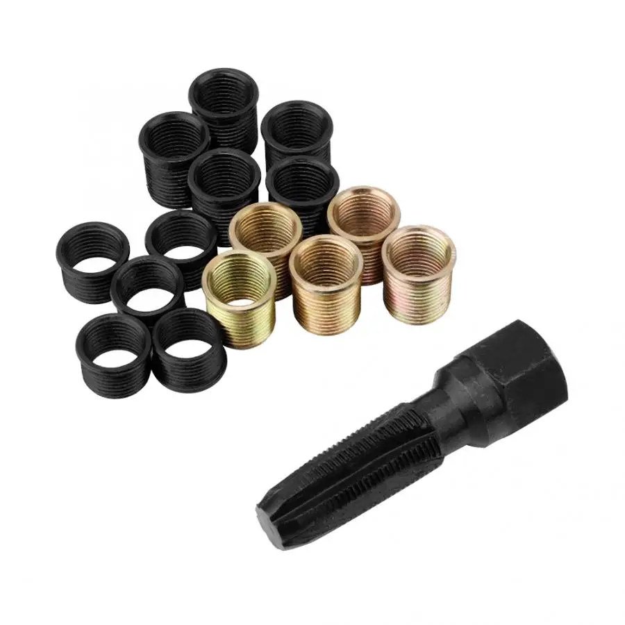 Набор инструментов для ремонта свечей зажигания 16 шт.|Метчик с резьбой| |