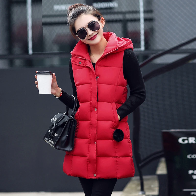 Новинка 2020 хит зимний теплый хлопковый женский жилет с капюшоном размера плюс