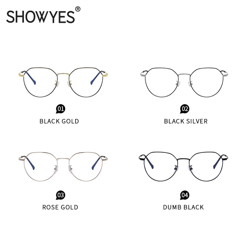 SHOWYES синие блокирующие очки женские простые легкая оправа известный дизайнер