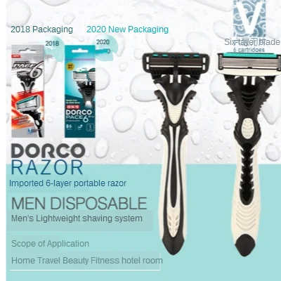 

New Pro 4pcs/lot DORCO Pace 6 Sharp Razor Blades For Men Shaver Razors Mens Personal Disposable Shaving Safety Razor Blades