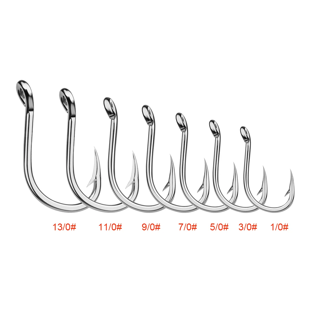 10 шт. (1/0 #3/0 #5/0 #)-5 (7/0 #9/0 #11/0 #13/0 #) Нержавеющая сталь морская Мормышка рыболовный