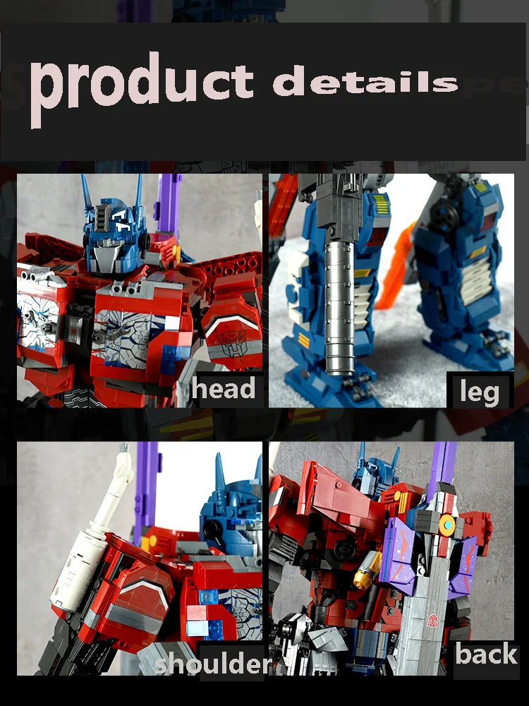 

MOC Optimuses Primeing 2745PCS Model Bricks 772 DIY Deformation Robot Hero Building Blocks Toy for Kids Baby Gifts