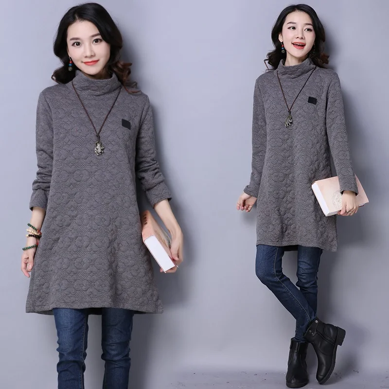 Женское винтажное мини платье с длинным рукавом свободное короткое большого