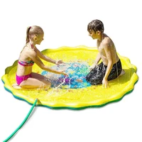 children outdoor kids inflatable round water splash play pools playing sprinkler mat yard water spray pad funny play toys