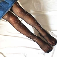 fashion tights for children sequin mesh fishnet pantyhose stretchy stockings kid high stockings diamond stockings