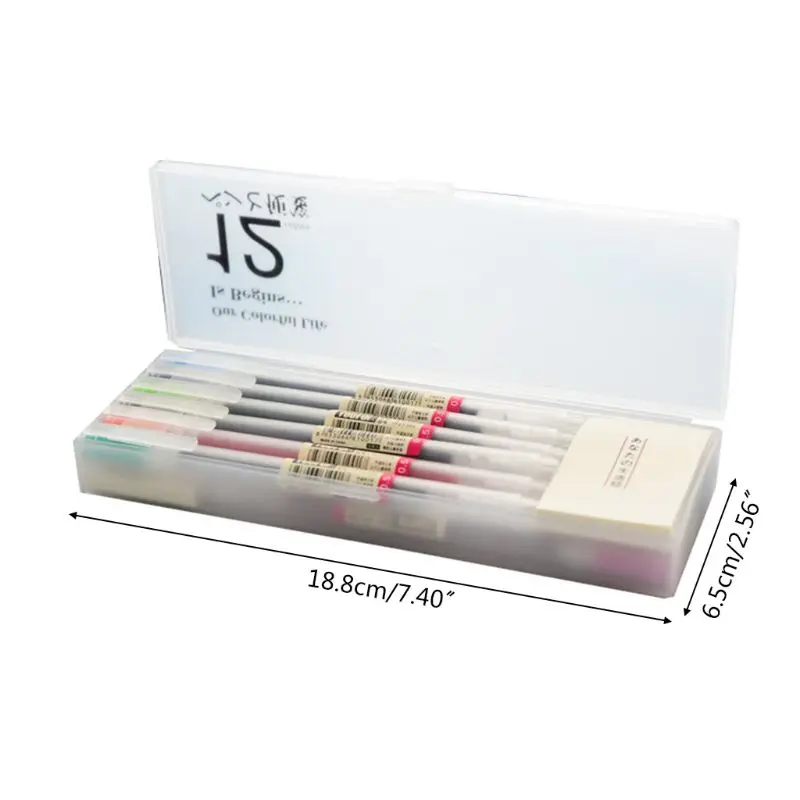 

12 Pcs/lot 0.5MM Gel Pen Color Ink Maker Pen for School Stationary Office Writing Tool Supply 12 Colours with Case