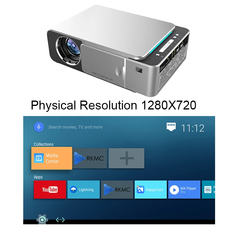 T6-Android-Silver ALSTON T5 полный светодиодный hd-проектор 2500 люмен HDMI USB 1080p портативный проектор фильмов Beamer - Цвет: T6-Android-Silver