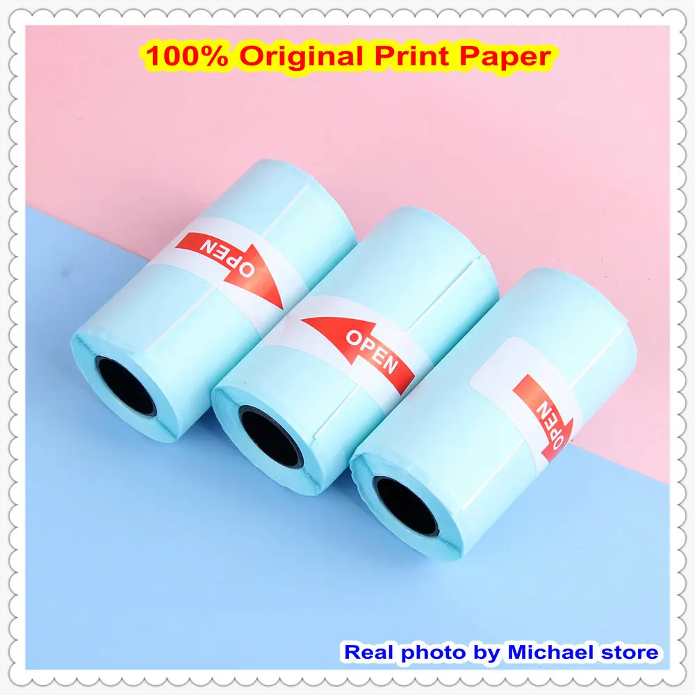 57*30 мм цветная белая термобумага для детских фотоаппаратов мгновенный принтер