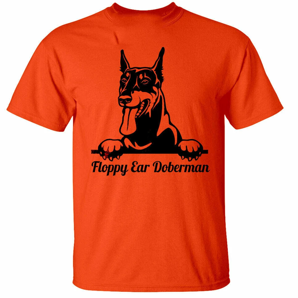 Футболка Doberman с гибкими ушами Мужская Сувенир для любителя собак подарок 2Xl 8Xl