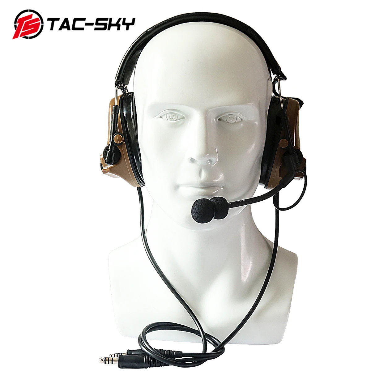 TAC-SKY COMTAC III двойной проходной силиконовый наушник версия шумоподавления тактическая гарнитура+ 2 военных адаптера KENWOOD U94 PTT