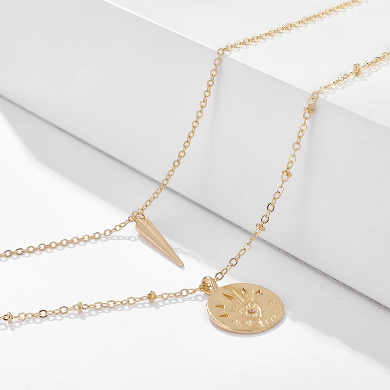 Tocona Vintage Layered Coin Necklaces for Women Gold Chain Long Statement Necklace Pendant Boho Choker Ethnic Jewelry 8941 | Украшения и