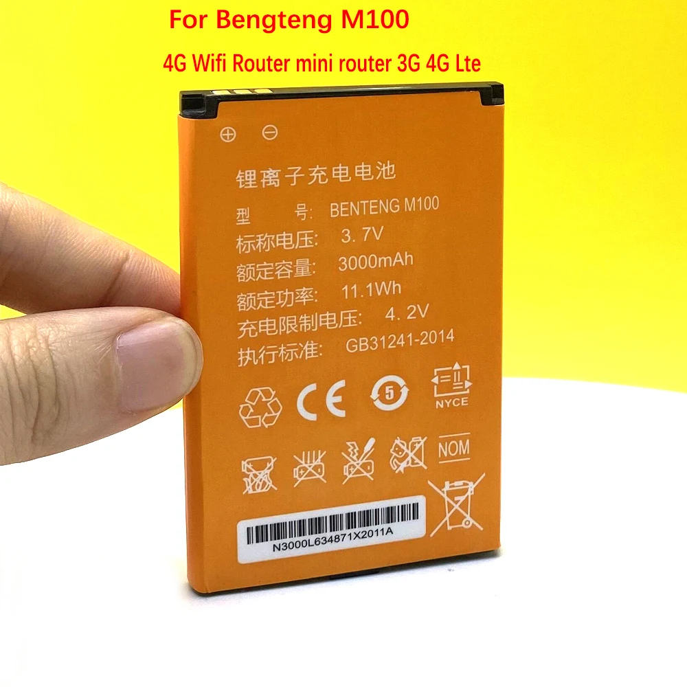 Аккумулятор M100 M20 2050 мАч для Wi Fi роутера Bengteng 4G мини роутер 3G Lte высокое