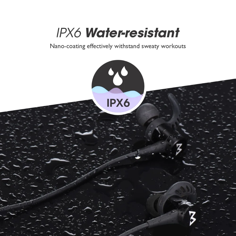 Оригинальные Беспроводные спортивные магнитные наушники Mpow с Bluetooth 4 1