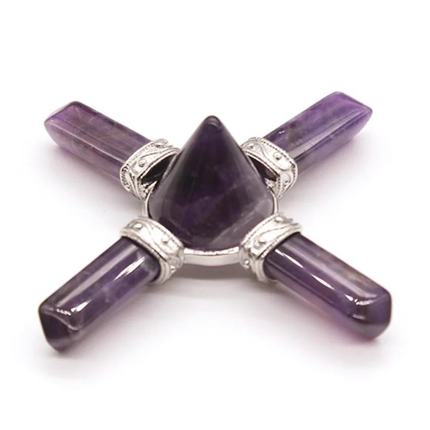 Модные бусины уникальный дизайн Посеребренная шестигранная колонна подвеска в