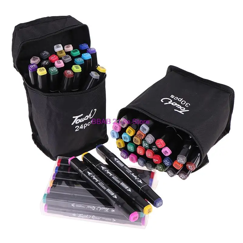 

30 Colors Art Marker Set Alcohol Base Markers Manga Sketch Drawing Marker Pen
