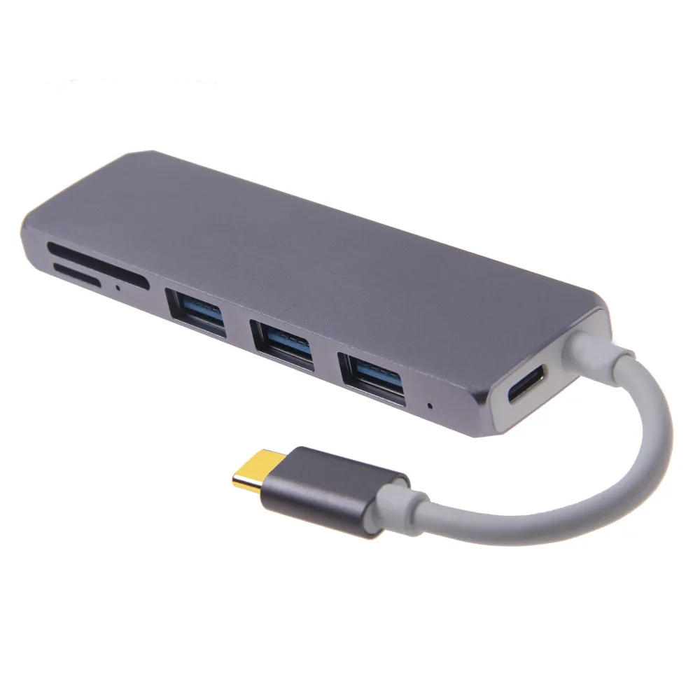 Ouhaobin USB концентратор Type-C адаптер для 3 0 портов SD/TF кардридер MacBook Pro телефона