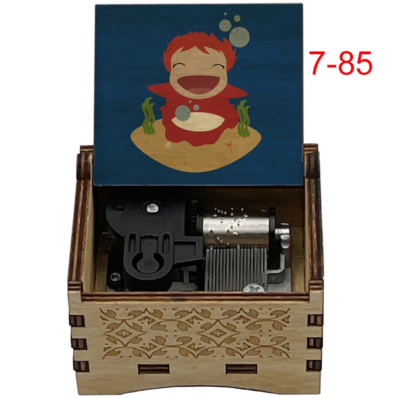 Anime Ponyo On The Cliff music Gake no Ue Cartoon Character print wind up box office home Decor christmas gift | Дом и сад