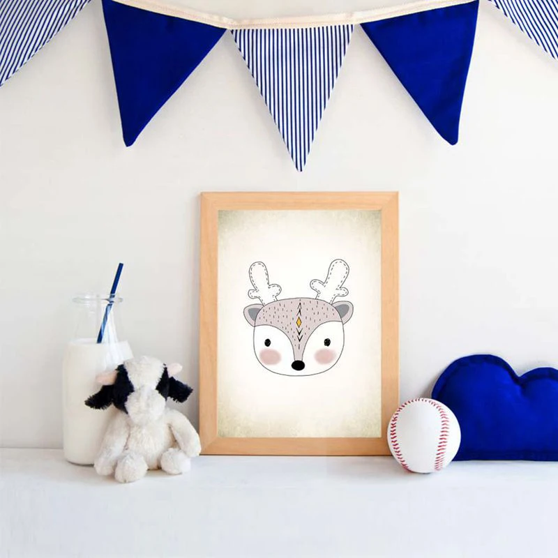 

Panda Penguin Deer Swan Wall Canvas Painting Nordic Poster And Print Animal Baby Kids Room Decor