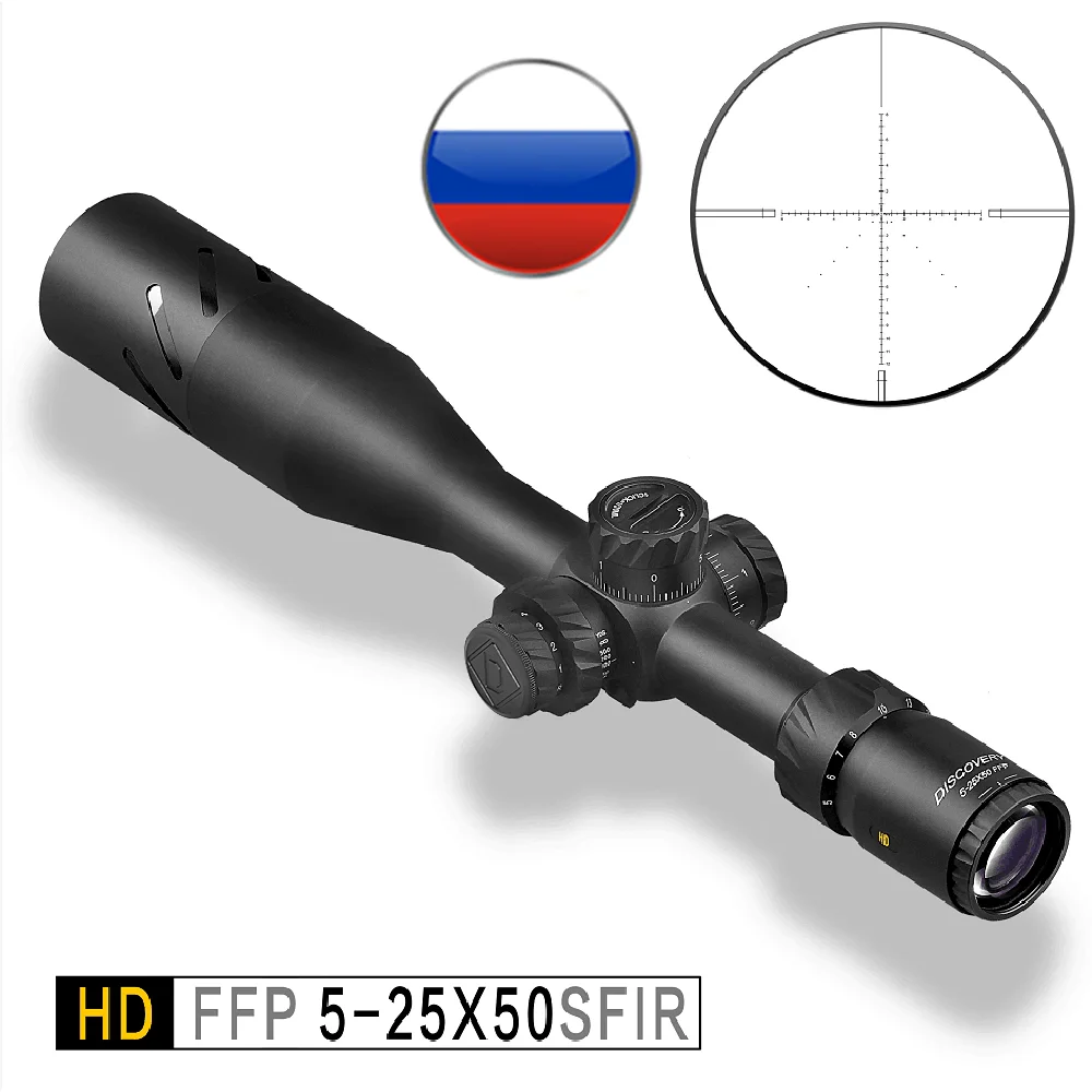 

Discovery HD FFP 5-25X50SFIR Rifle Scope 5000 Joules Shock proof with Illumination for Long Range Shooting
