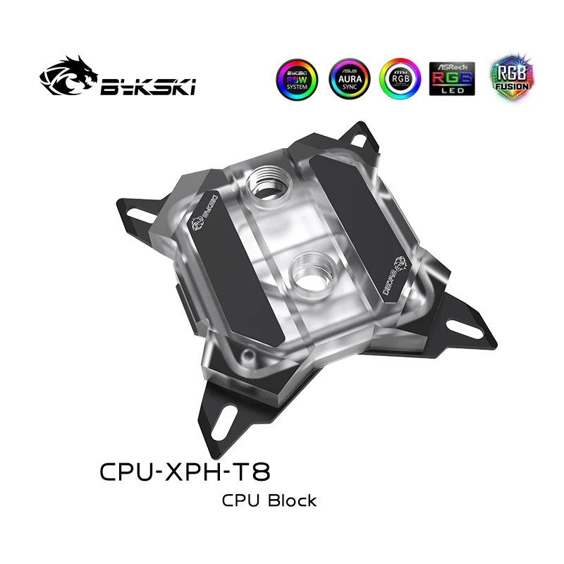 Водяной блок для процессора Bykski INTEL LGA1150 1151 1155 1156 2011 2066 1366 12 в RGB или 5 В RBW|Жидкостные