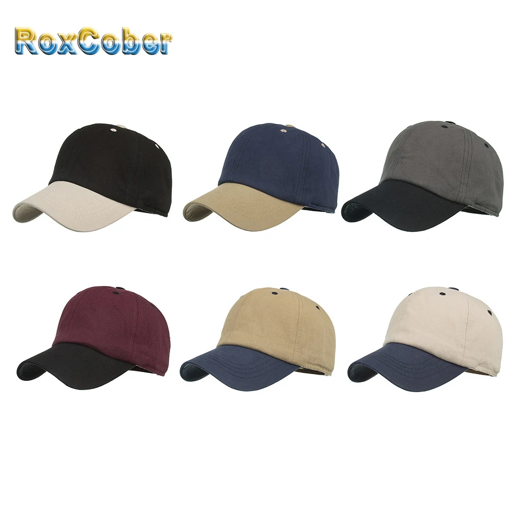 [RoxCober] одноцветная стеганая хлопковая бейсбольная кепка, бейсболка s, уличные козырьки для мужчин и женщин