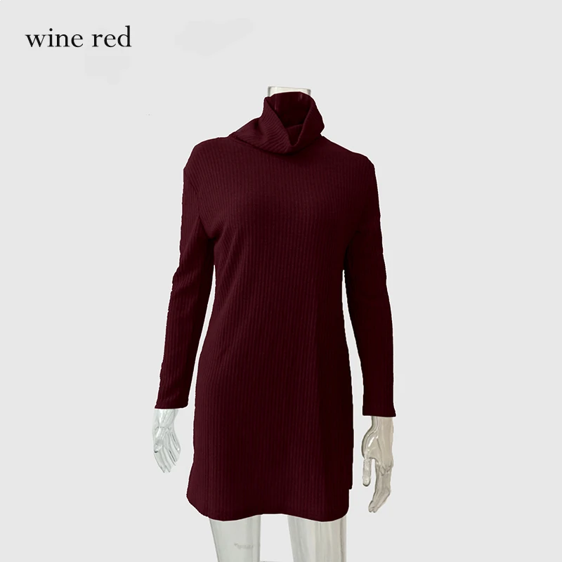 Taniafa новые модные женские однотонные трикотажные мини платья свитера осень зима