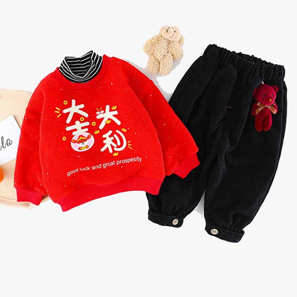 

Children's clothing for boys Girl sets winter suit for children Thickened autumn baby girl winter clothes fashion kids Casual