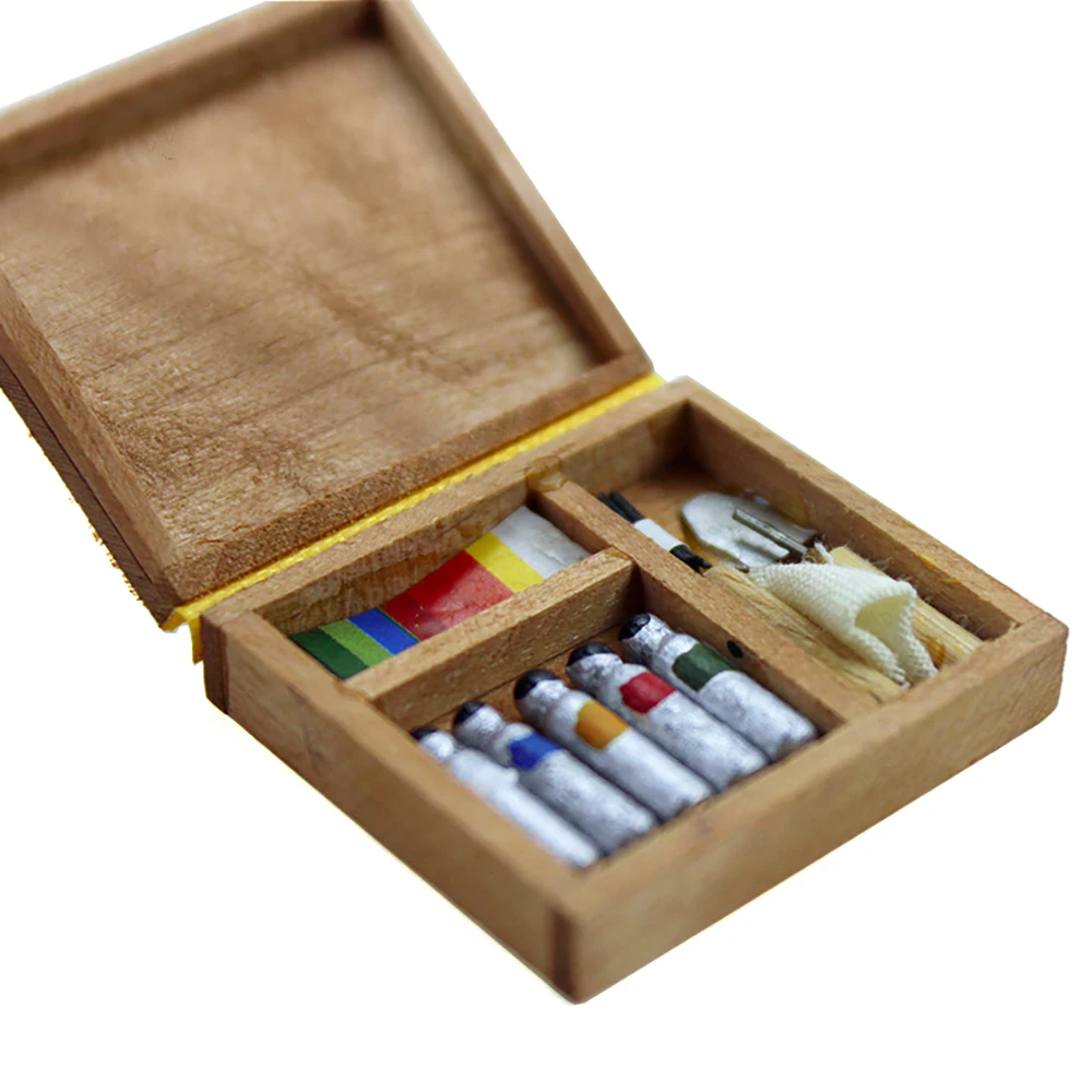 Миниатюрные аксессуары для кукольного домика 1/12 деревянная миниатюрная коробка